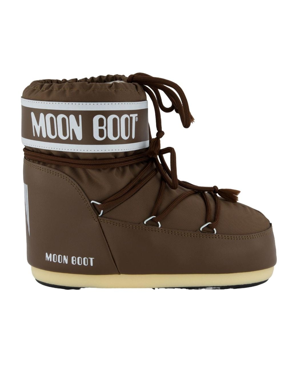 Moon Boot Brown Icon Logo Printed Lace-Up Boots