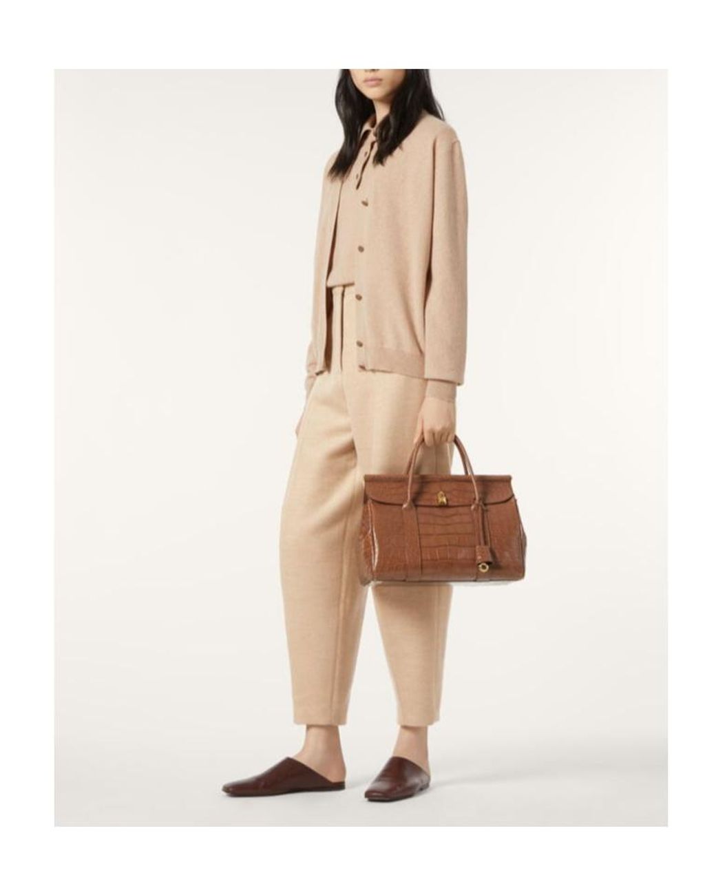 Loro Piana Natural Long-Sleeved Polo-Neck Sweater