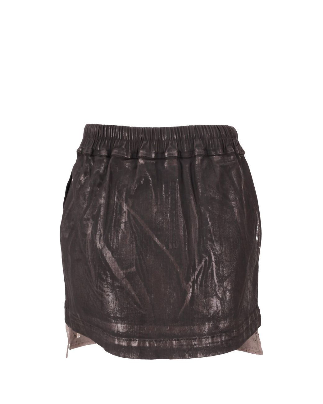 Rick Owens Black Fog Drawstring Mini Skirt