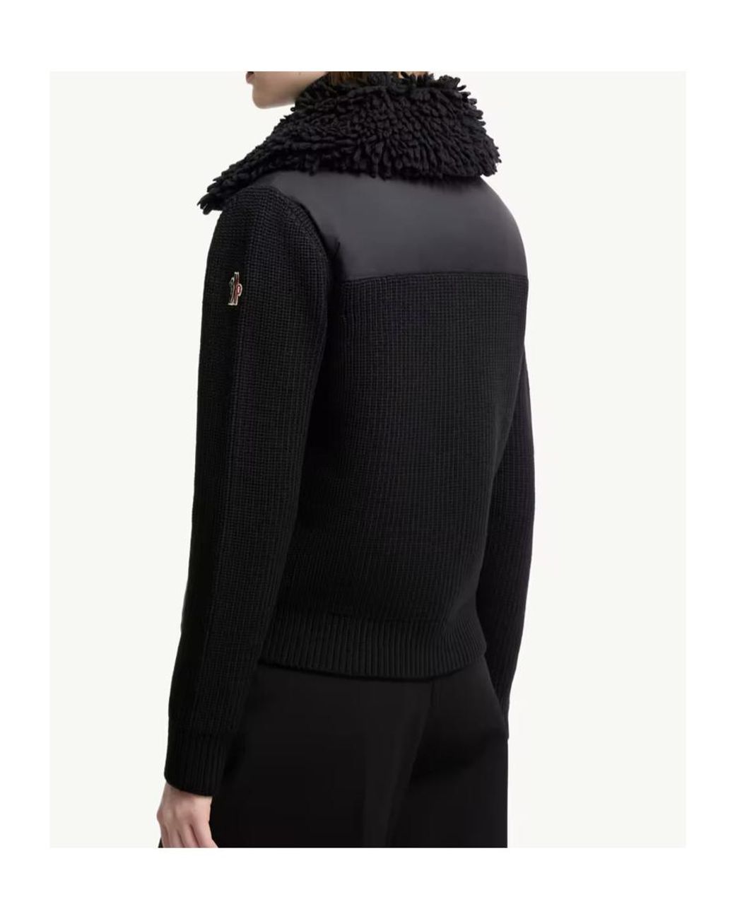 Moncler Black Grenoble Padded Zip-Up Cardigan