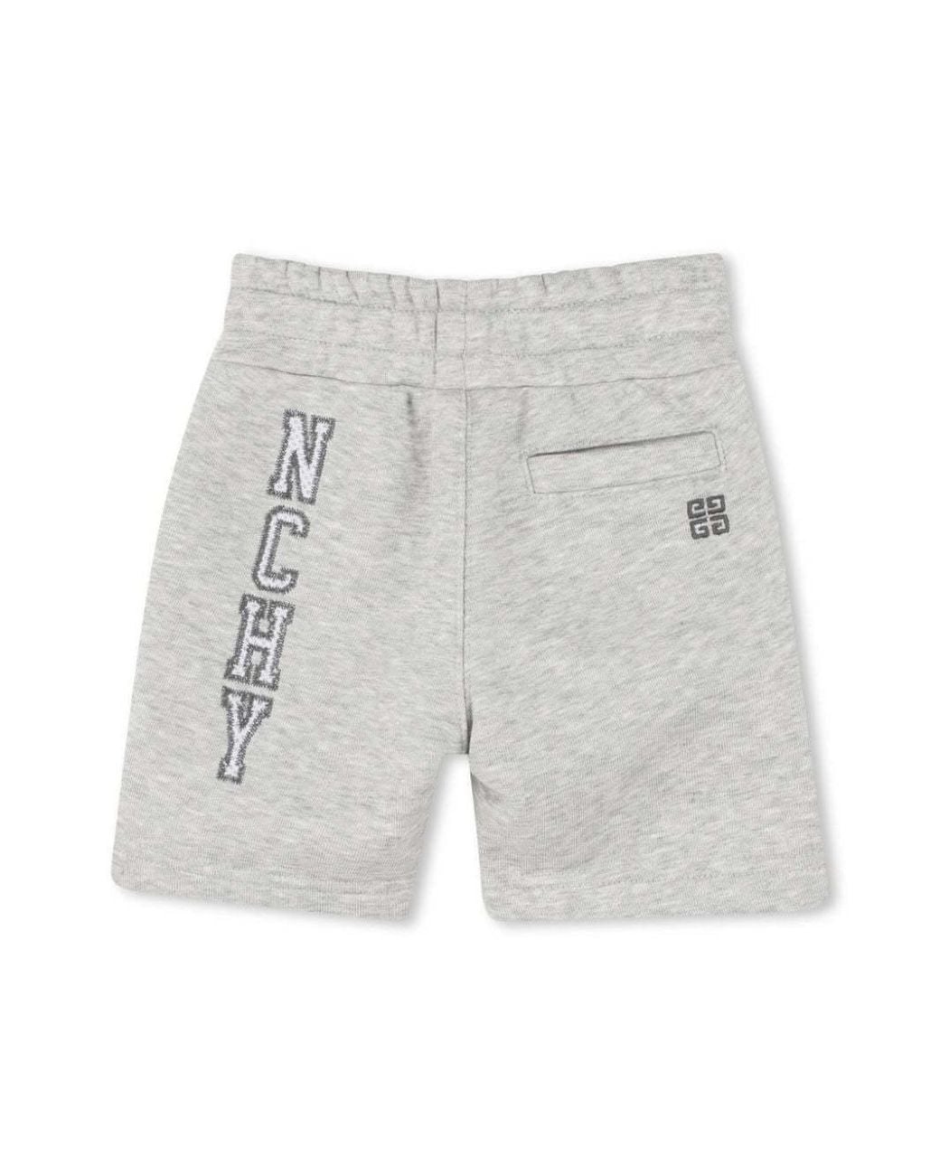 Givenchy Gray Logo-Embroidered Shorts