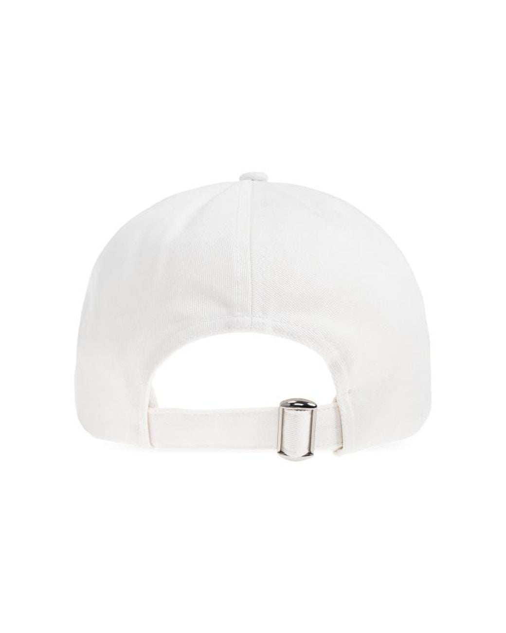 Moncler White Logo Patch Baseball Cap for men
