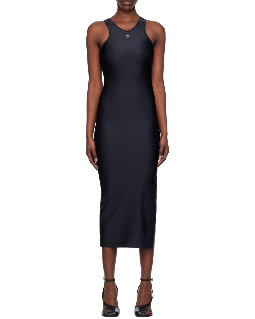 Coperni Black Sleeveless Midi Dress