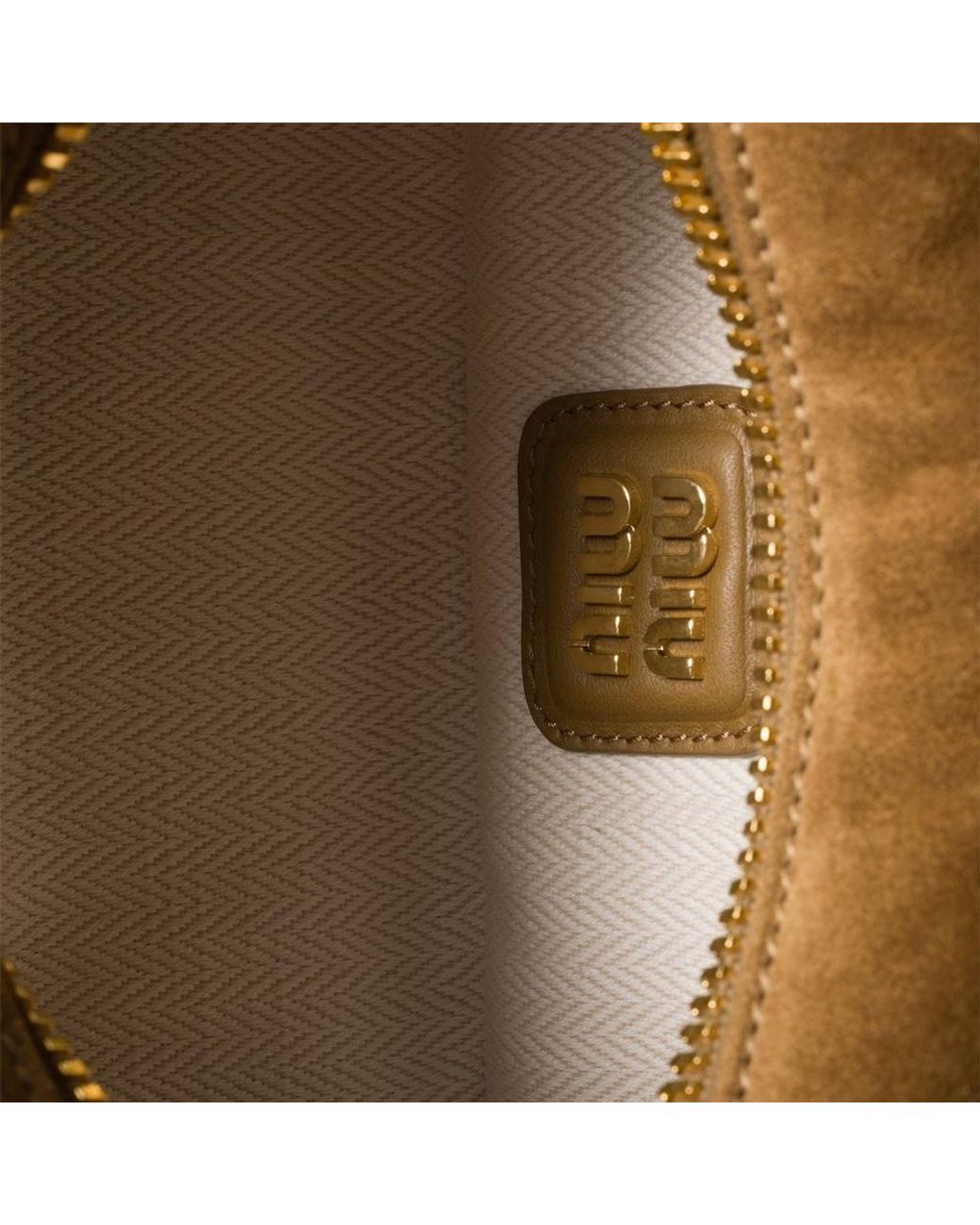Miu Miu Brown Arcadie Padded Suede Top-Handle Bag