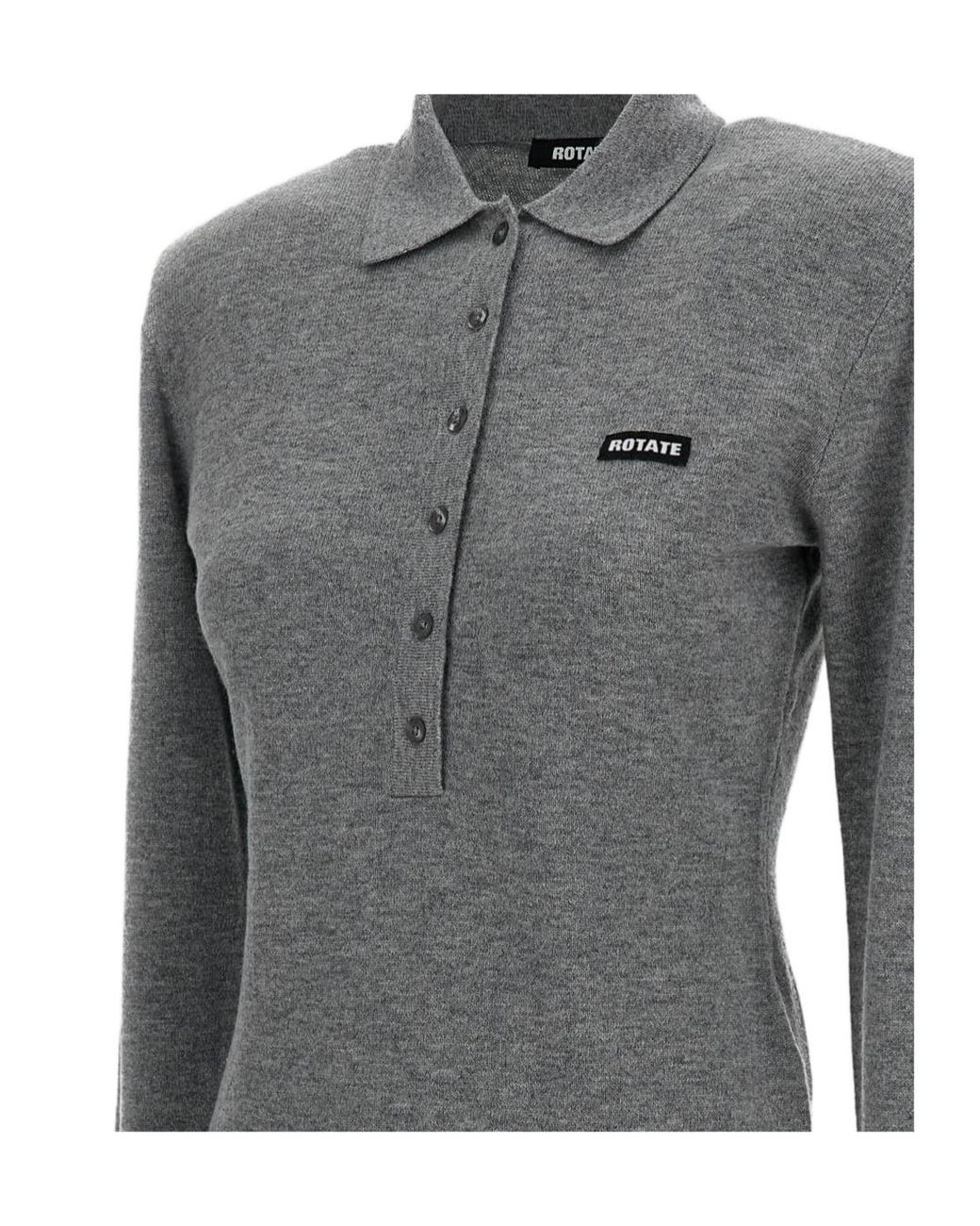 ROTATE BIRGER CHRISTENSEN Gray Long-Sleeved Sweater