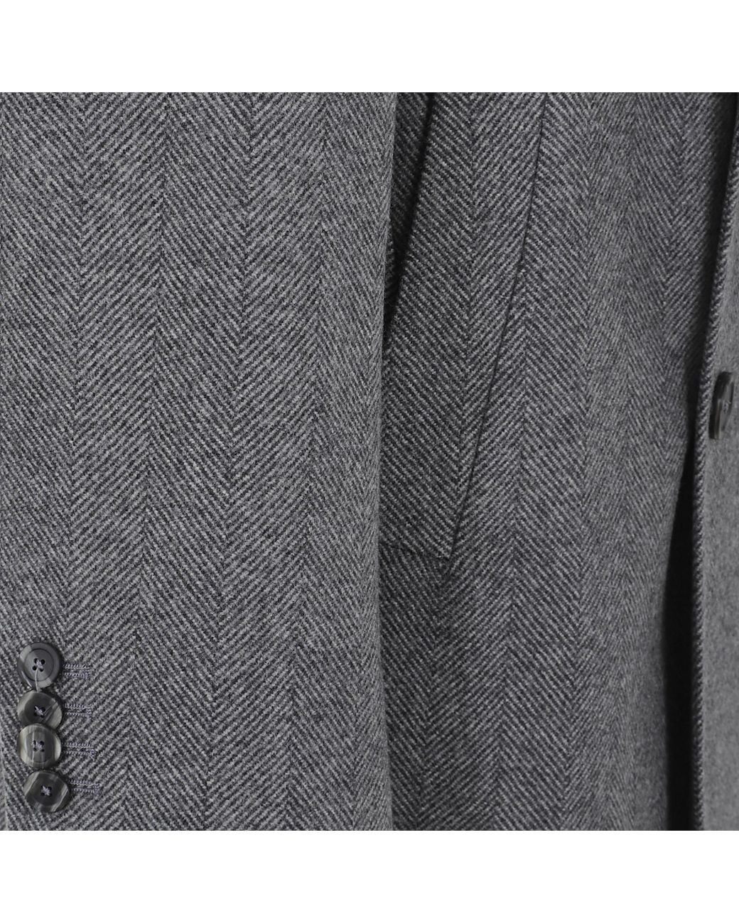 Tagliatore Gray Long Sleeve Double-Breasted Coat for men
