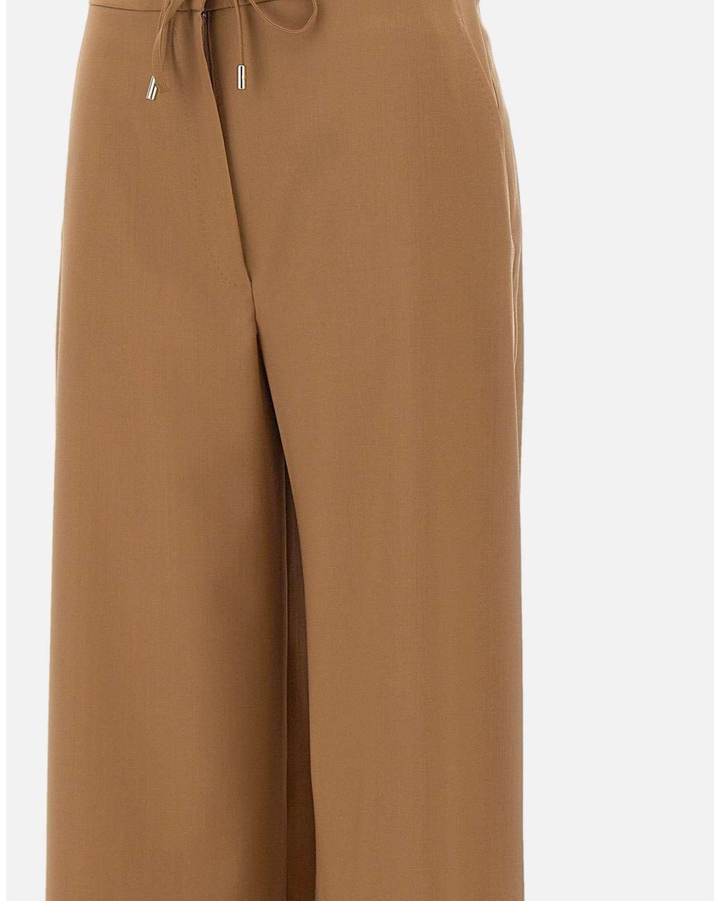 Max Mara Brown Studio Berard High-Waist Drawstring Trousers