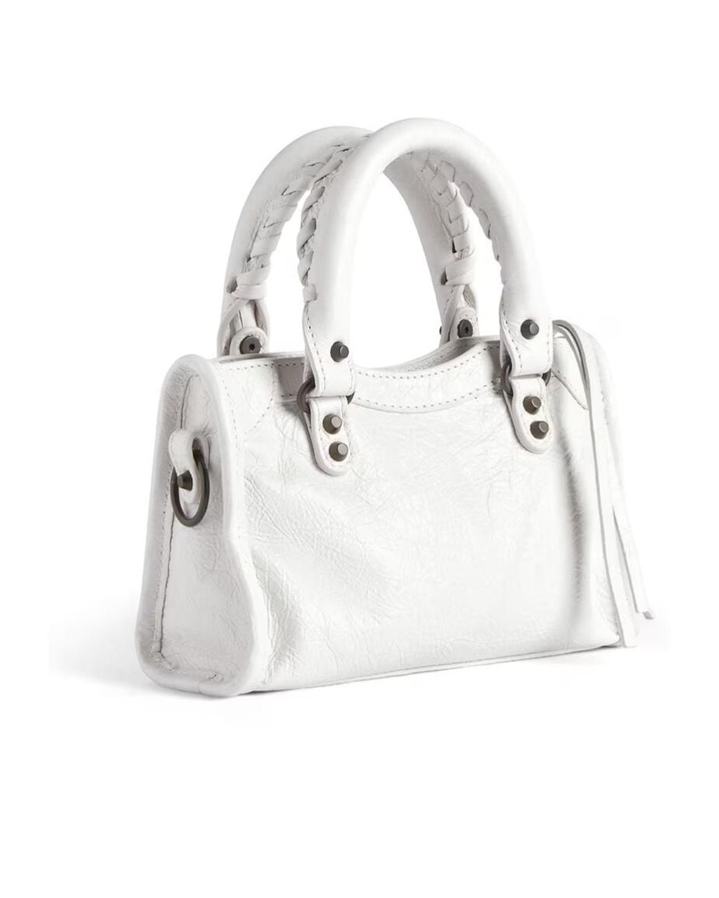 Balenciaga White Le City Bag Nano Top Handle Bag