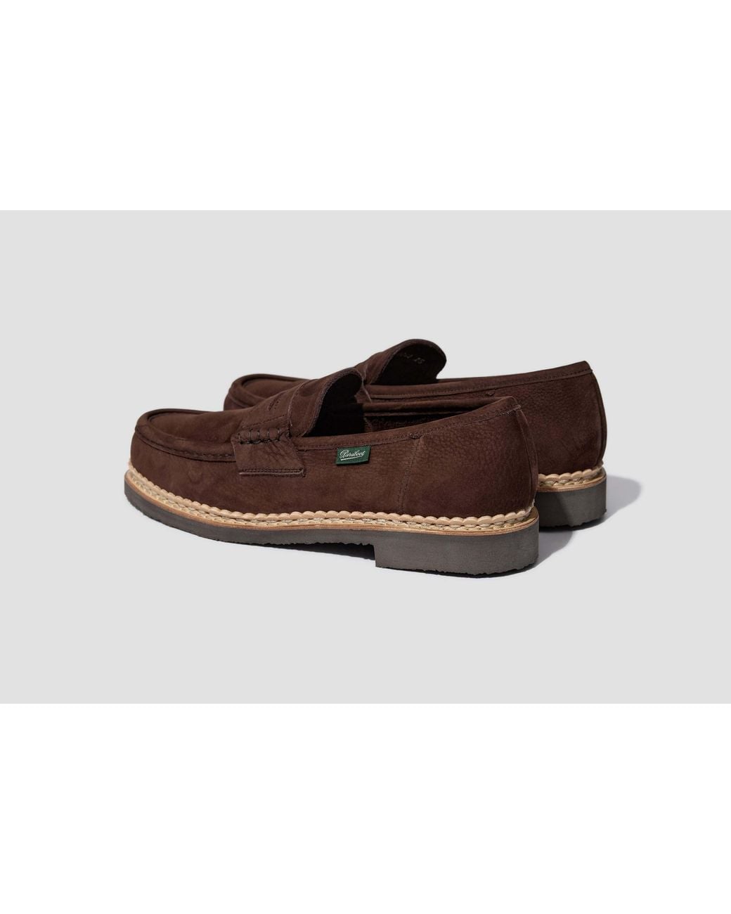 Paraboot Brown Round-Toe Loafers for men