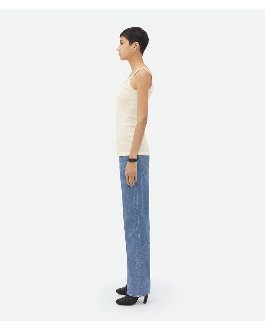 Bottega Veneta Natural Slim Fit Light Tank Top