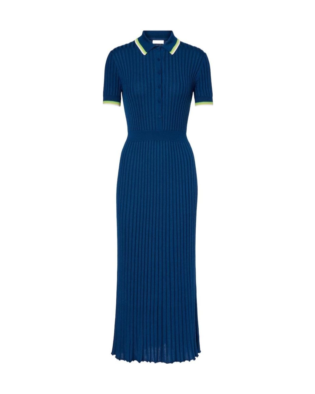 Gabriela Hearst Blue Eyot Cashmere And Silk Midi Dress