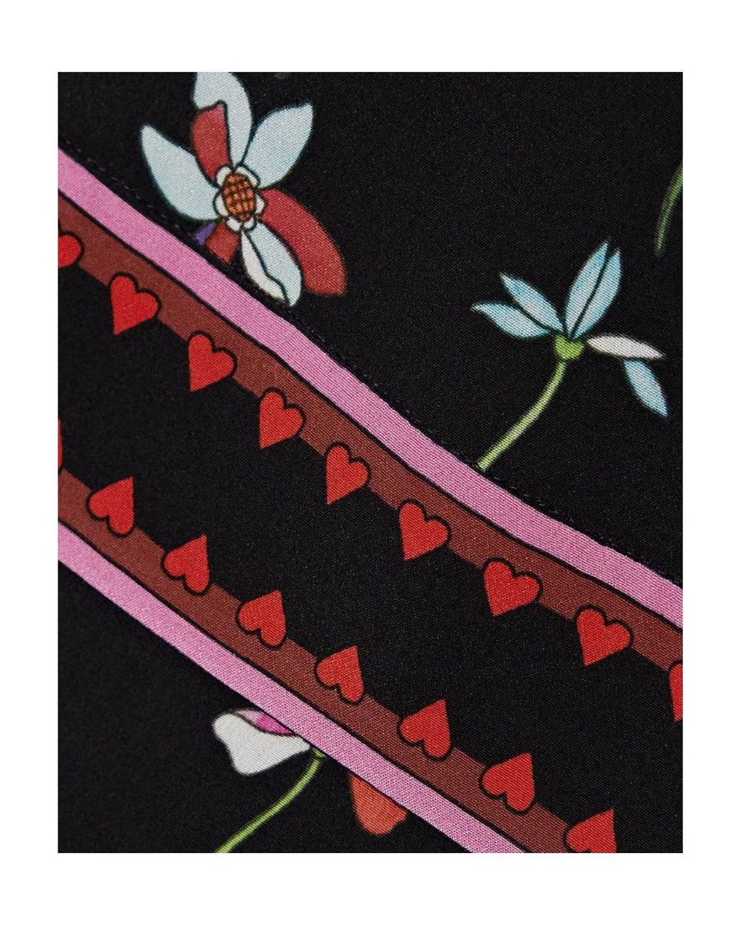 Valentino Black Floral Print Wool-Blend Mini Dress