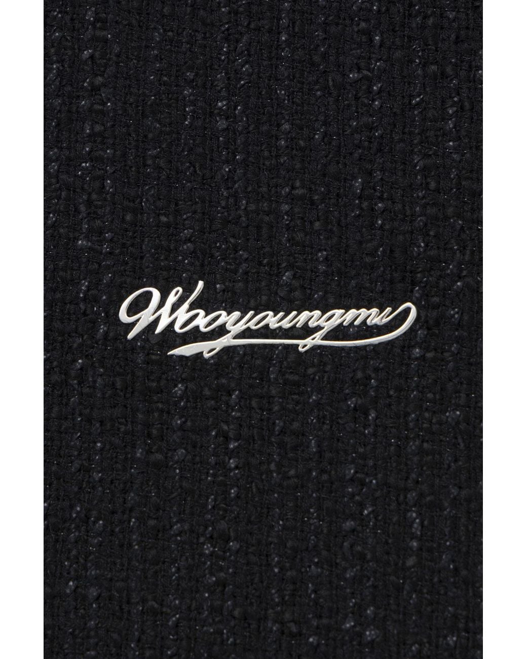 Wooyoungmi Black Logo Zip-Up Jacket for men