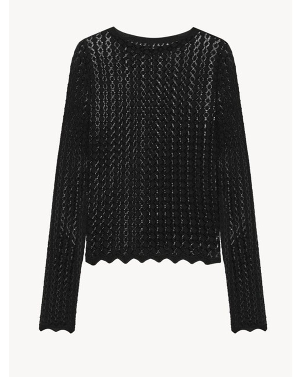 Saint Laurent Black Viscose Top