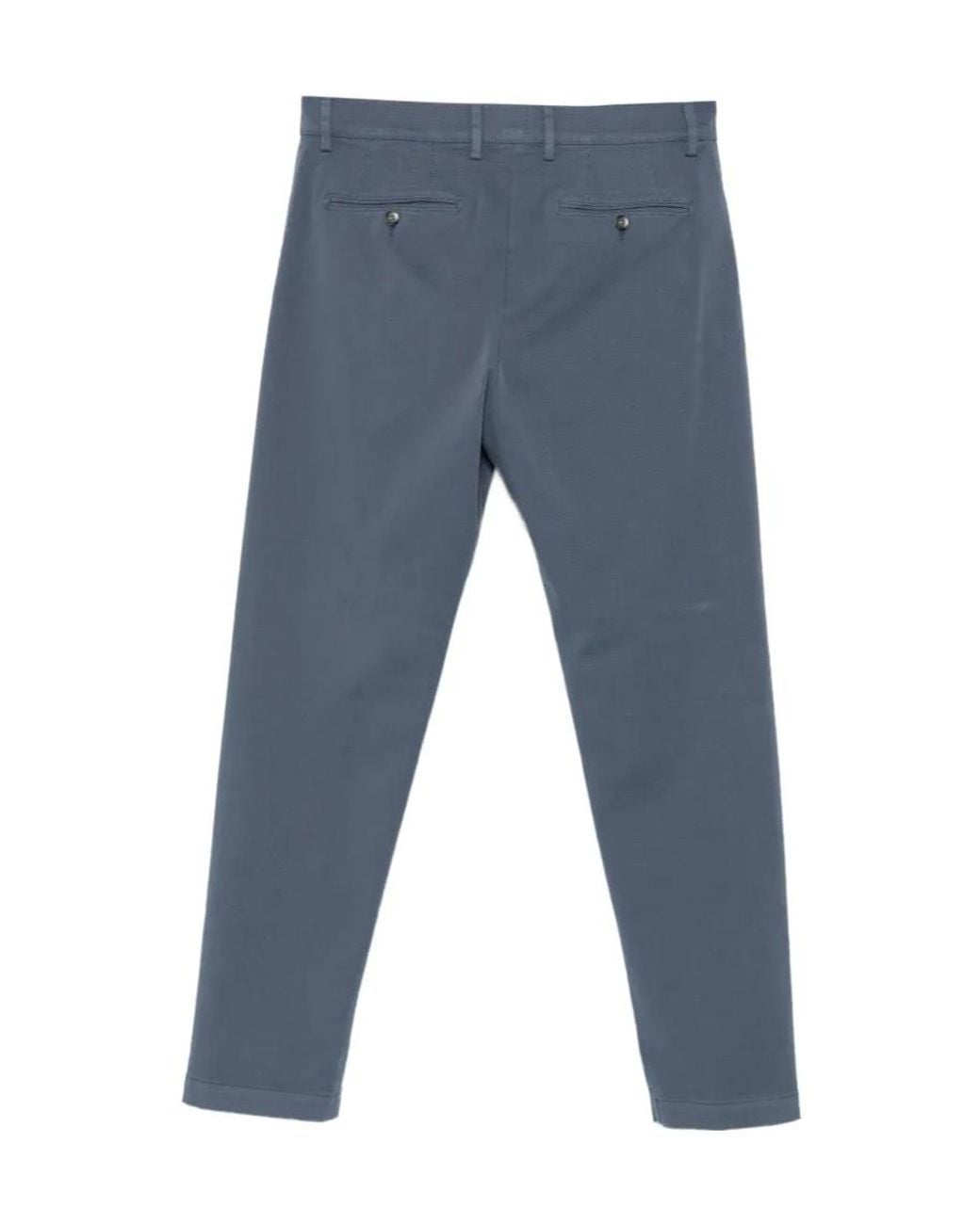 Canali Blue Straight-Leg Chino Trousers for men