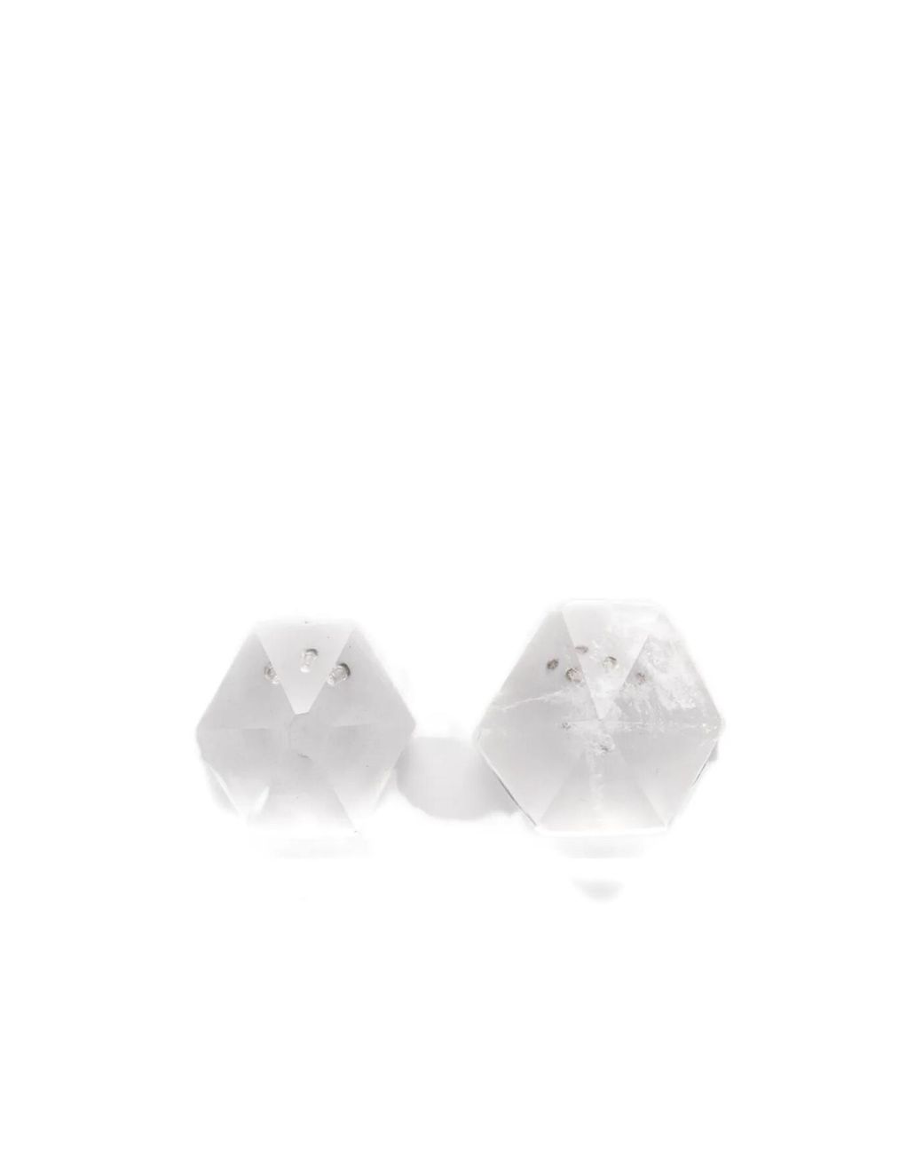 Monies White Geometric Earrings