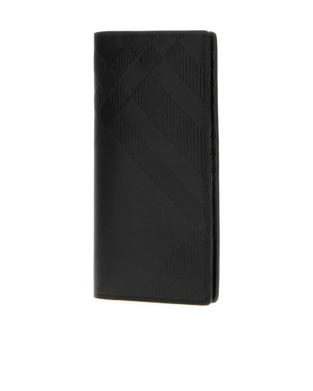 Burberry Black Check Pattern Bi-Fold Wallet for men