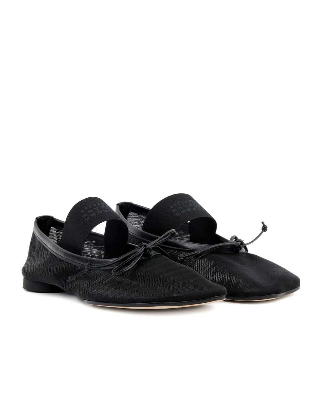 MM6 by Maison Margiela Black Bow Detail Ballet Shoes