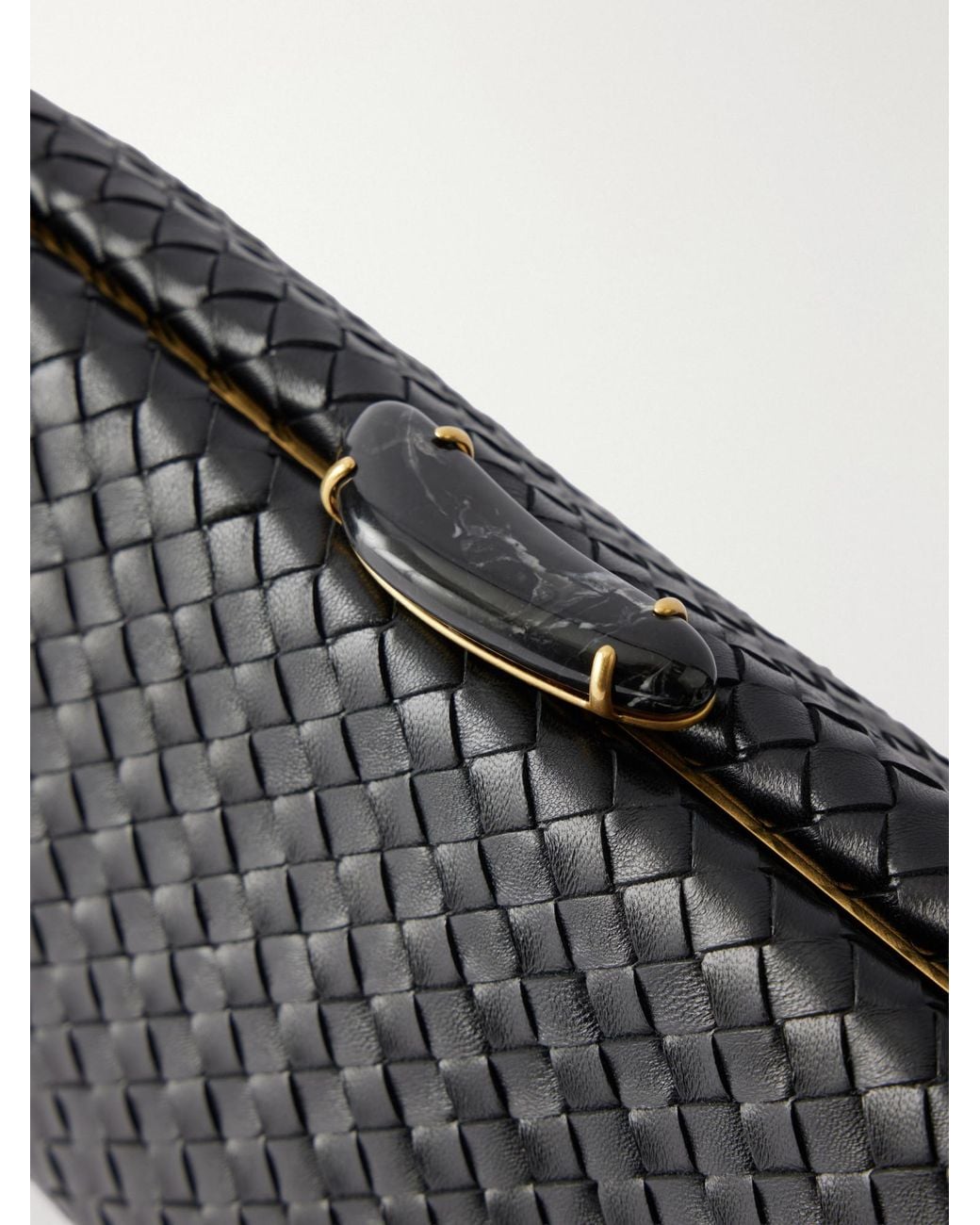 Bottega Veneta Black Intrecciato Clutch