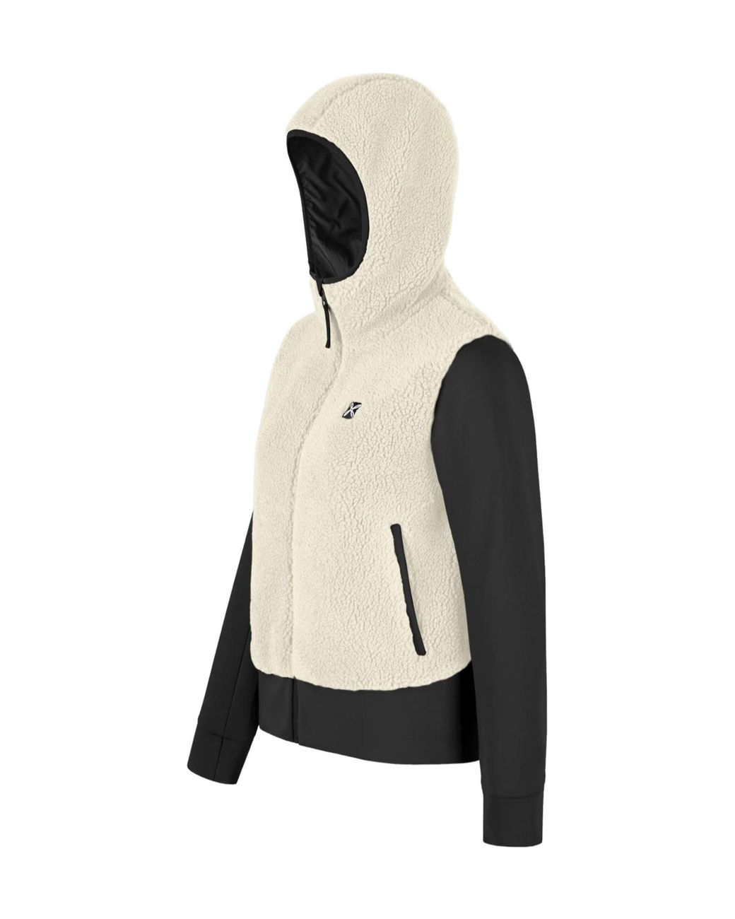 Montura Black Faux-Fleece Panelled Jacket