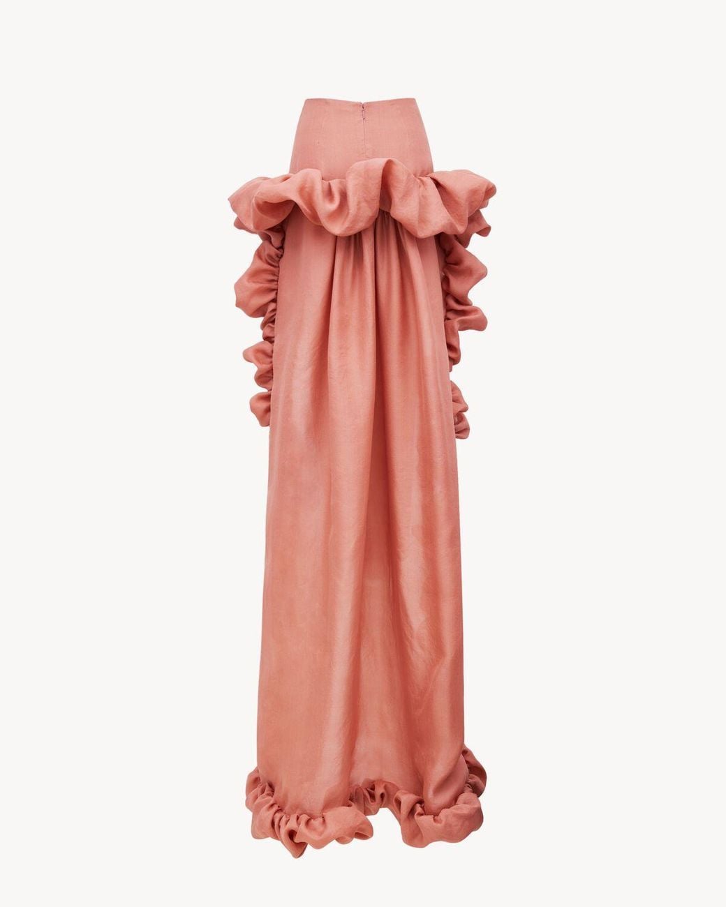 Saint Laurent Red Bubble Cascade Skirt