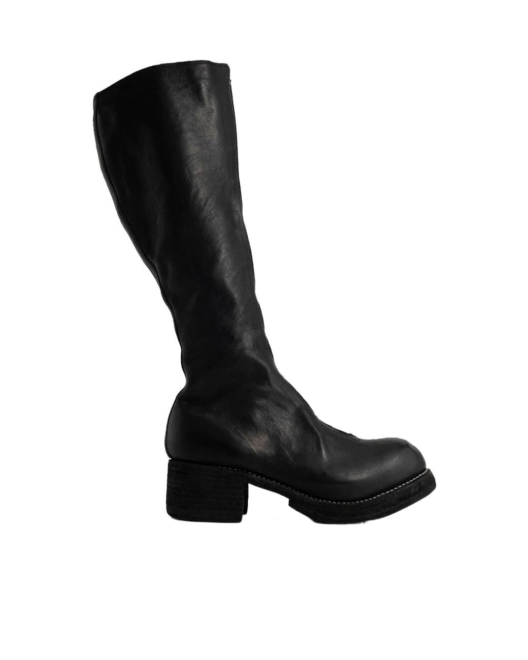 Guidi Black Knee-Length Zipped Boots