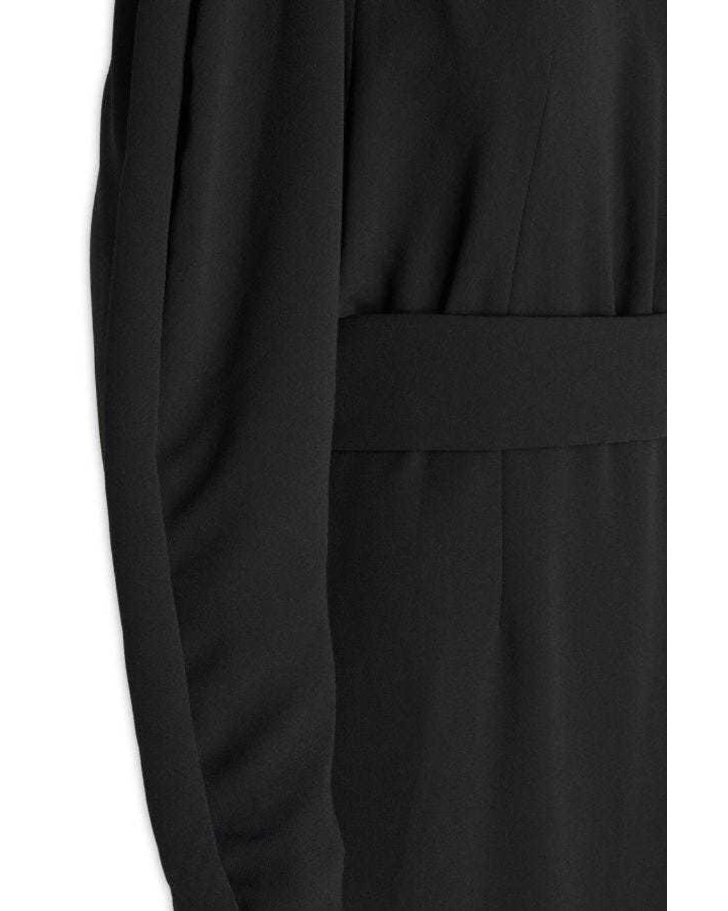 Dries Van Noten Black Belted Long-Sleeve Dress