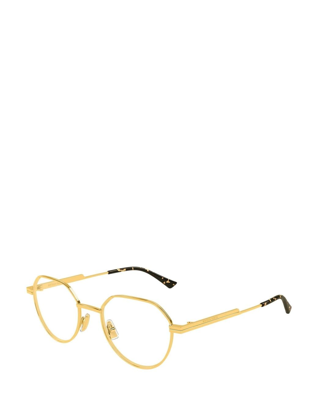 Bottega Veneta Metallic Eyewear Panthos Frame Glasses for men