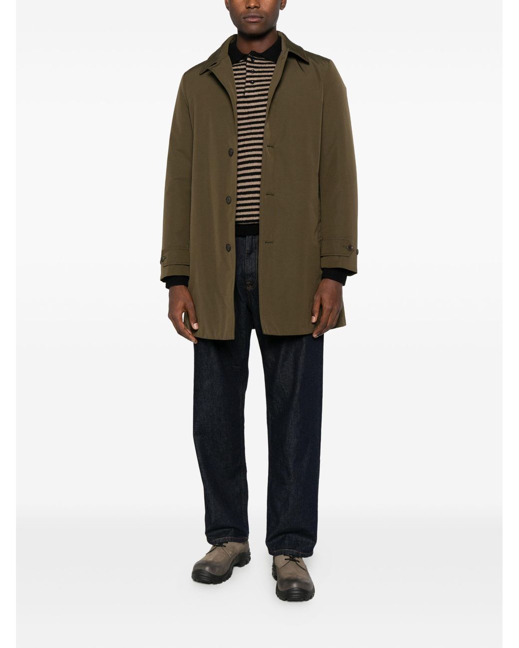 Aspesi Green Button-Up Jacket for men