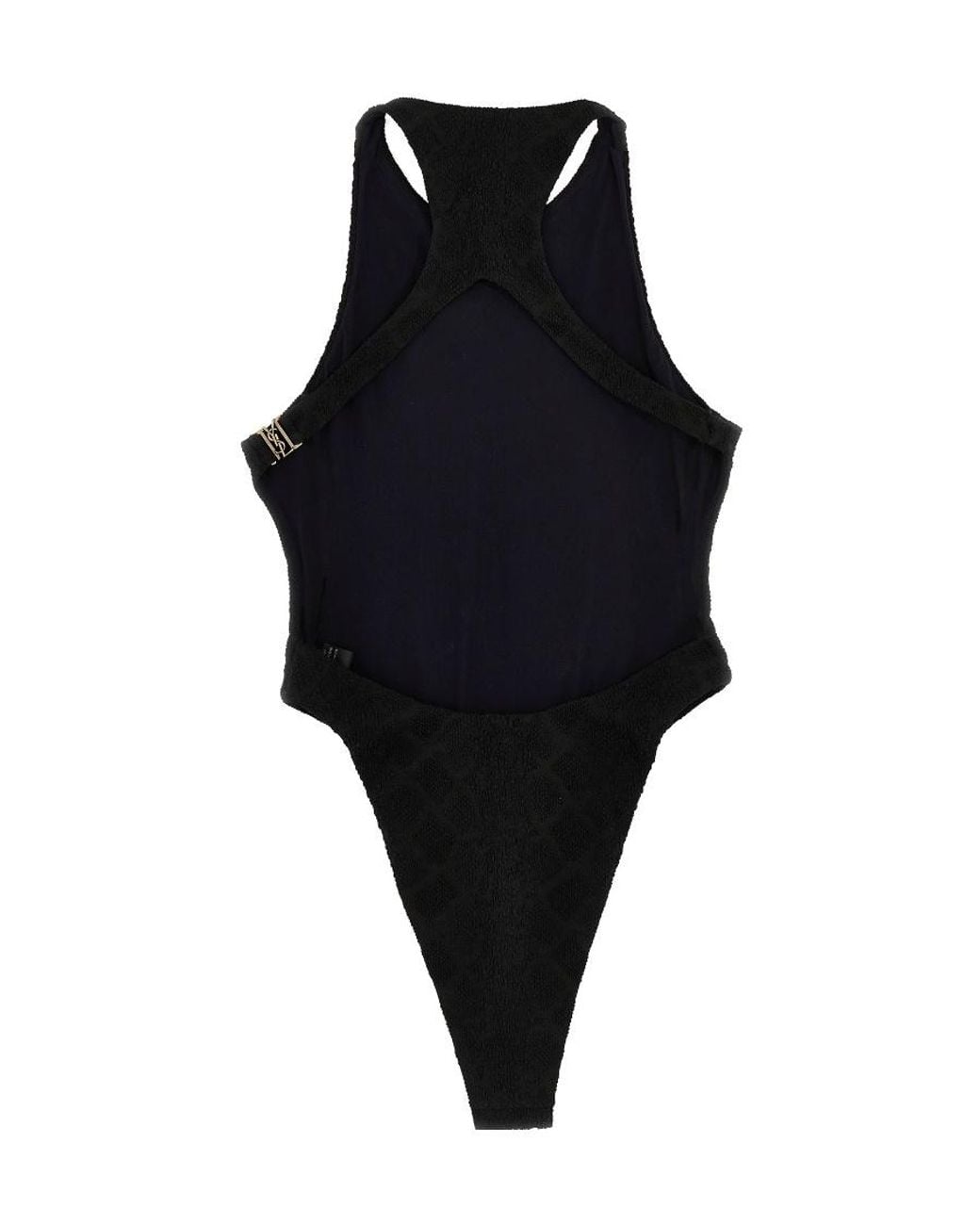Saint Laurent Black One-Piece Sleeveless Swimsuit