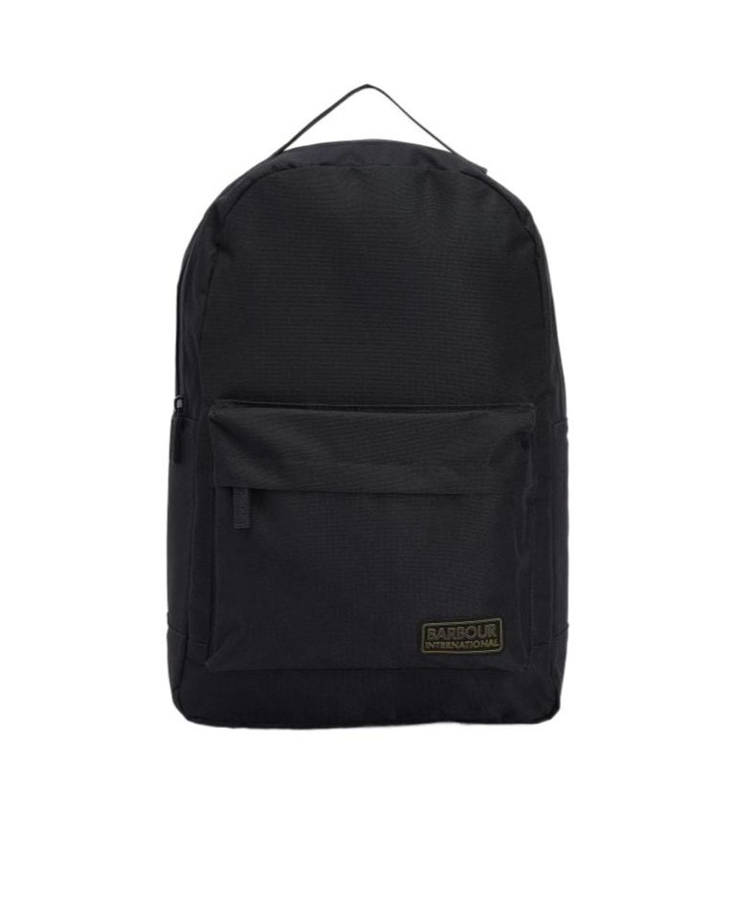 Barbour Black Logo Backpack for men
