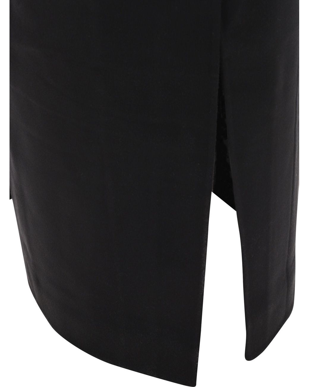 Totême Black Totême Side-Slit Draped Coat