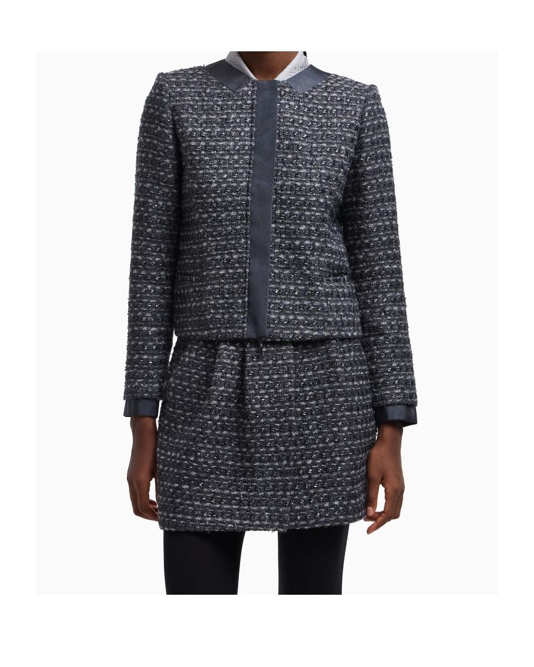 Emporio Armani Blue Tweed Jacket