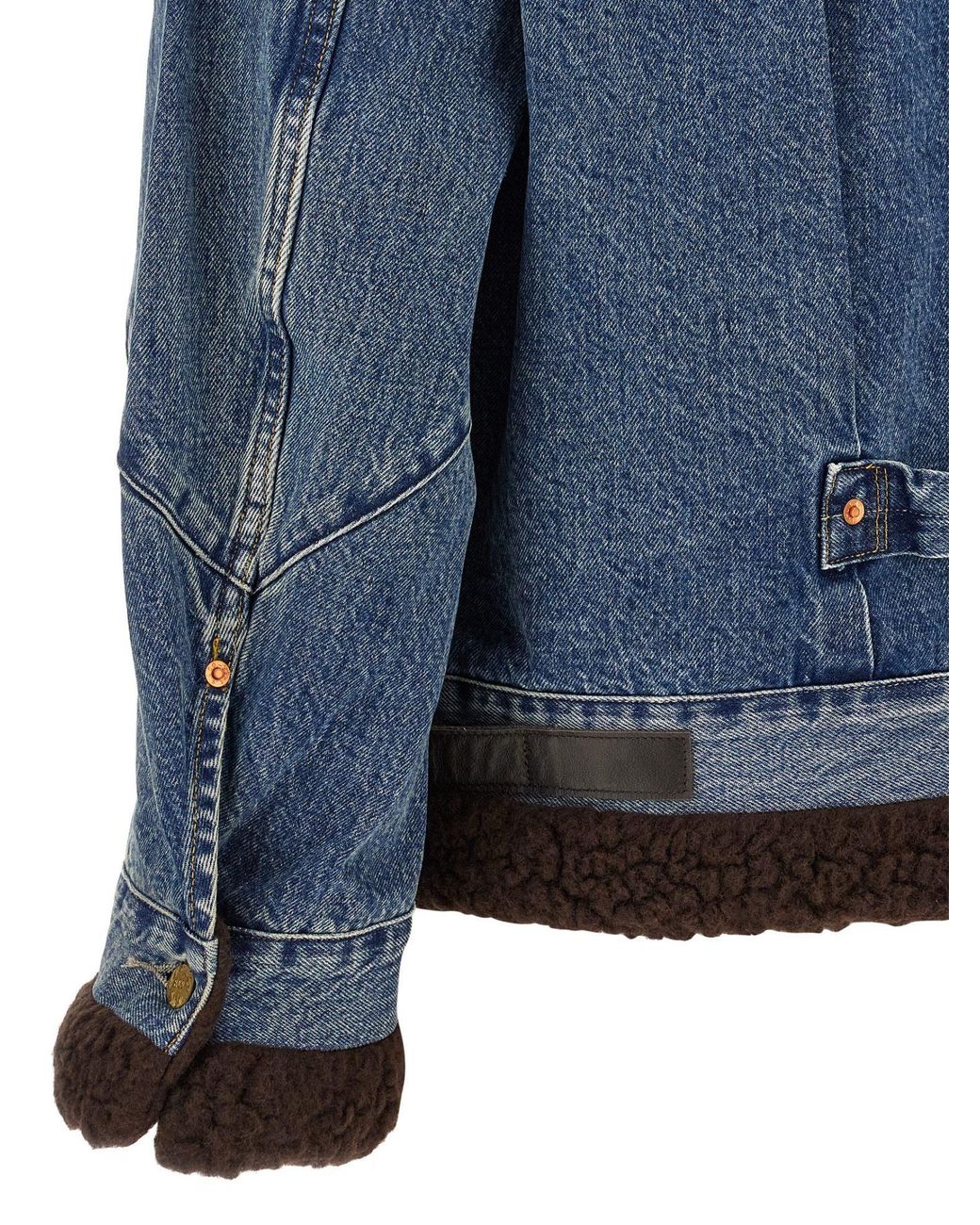 Sacai Blue Long-Sleeve Denim Jacket for men