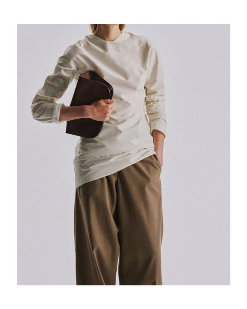 The Row Brown Peggy Clutch