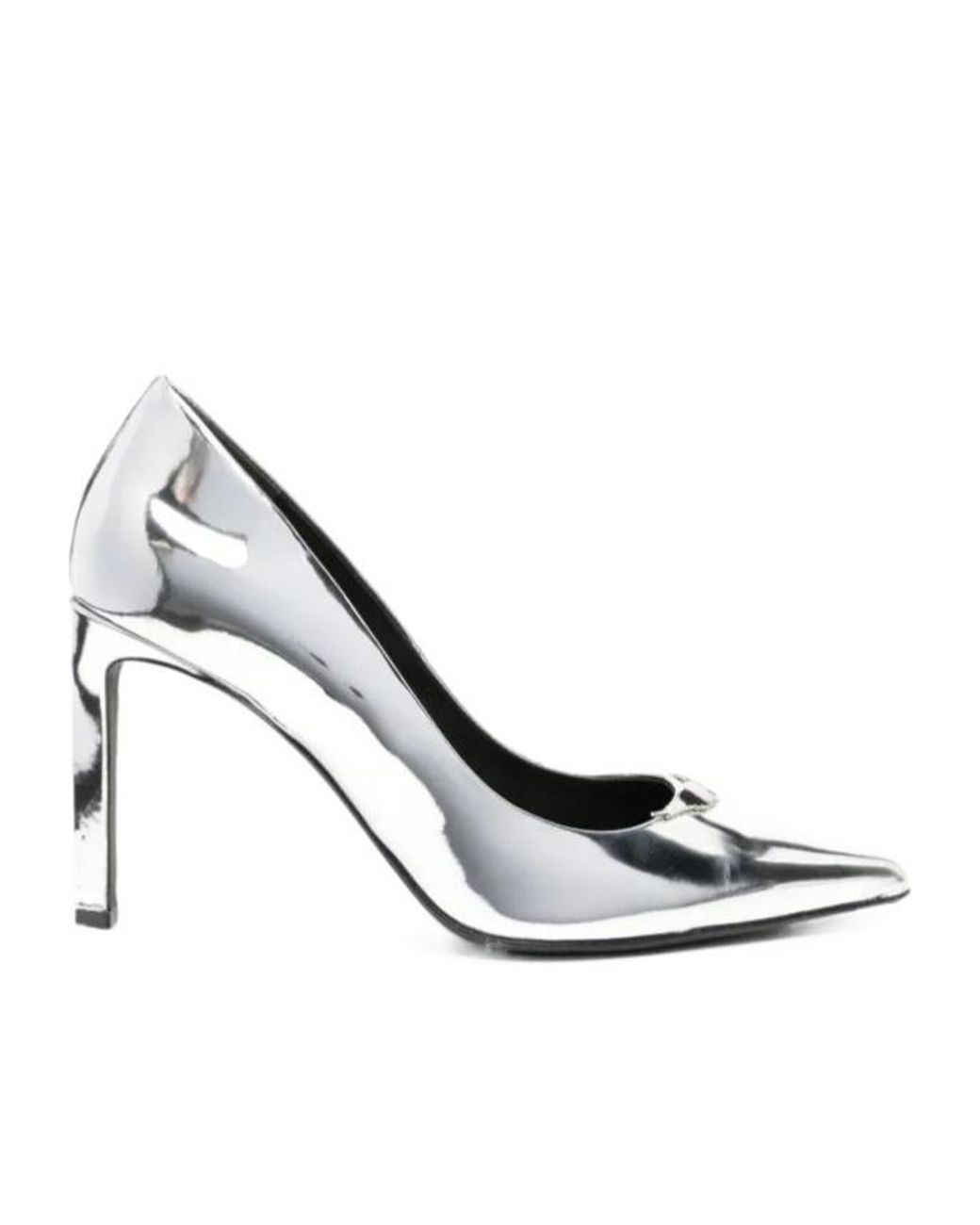 Zadig & Voltaire White Perfect 100Mm Metallic-Finish Pumps