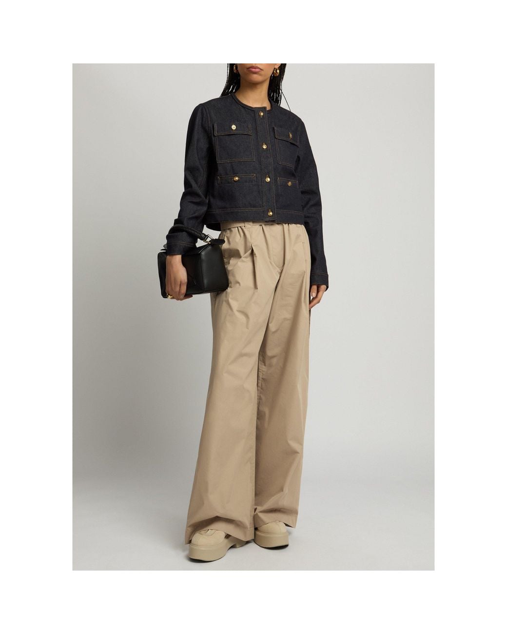 Moncler Natural Casual Loose Trousers
