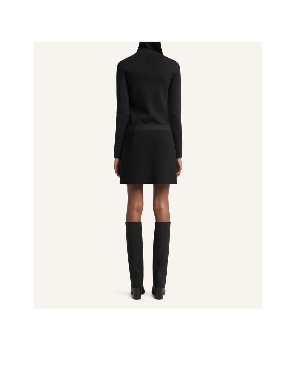 Courreges Black Courrèges Zip-Up High Neck Sweater