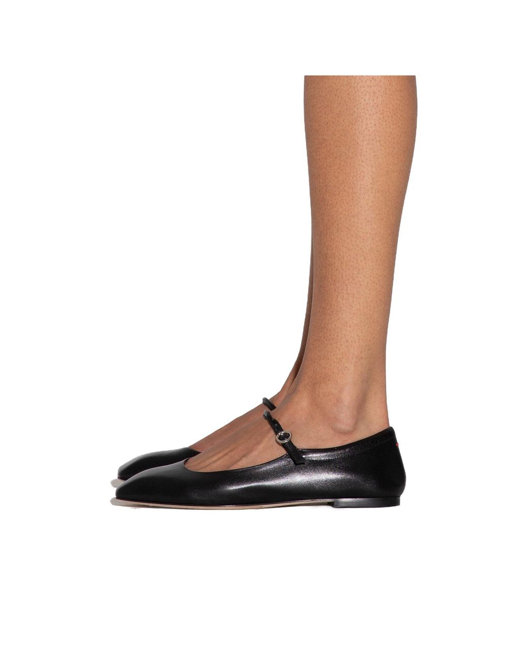 Aeyde Black Nappa Leather Ballet Flats