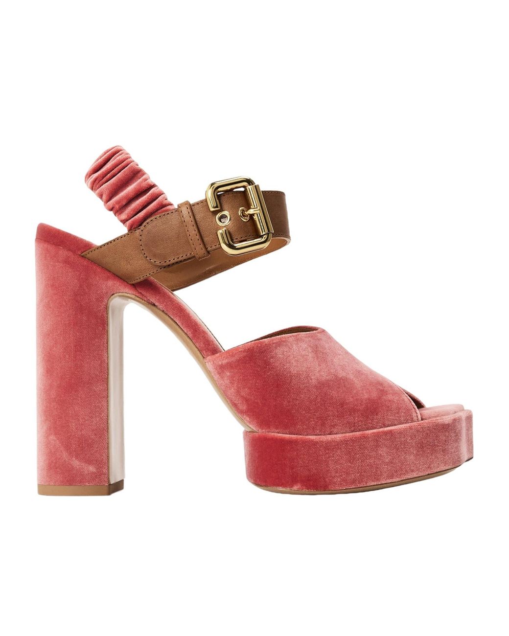 Chloé Pink Paddington Platform High-Heeled Sandals