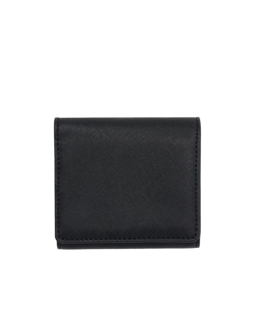 Vivienne Westwood Black Logo Plaque Wallet for men