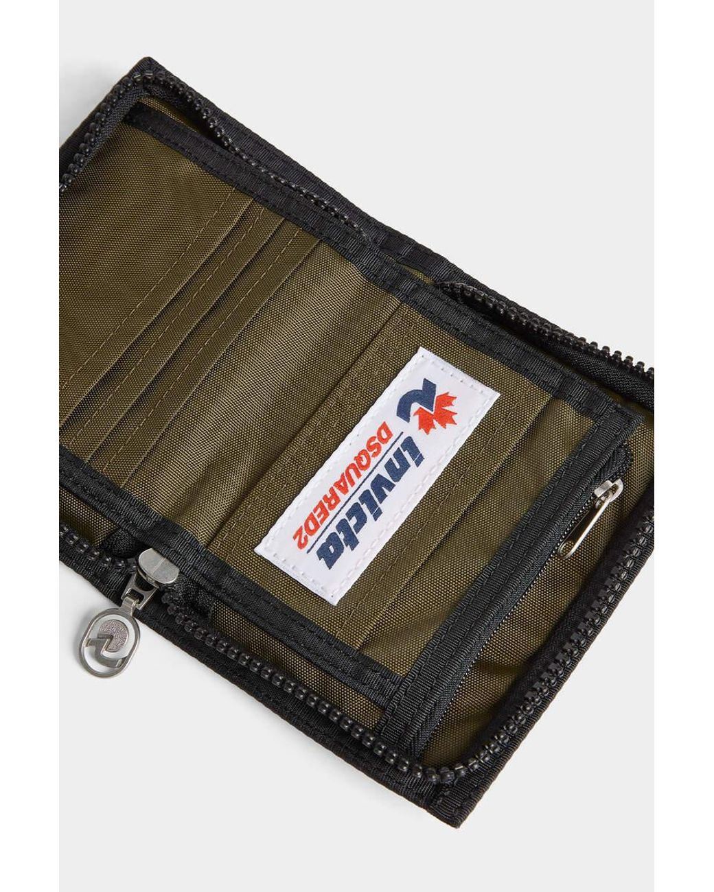 DSquared² Green Invicta Bi-Fold Wallet for men