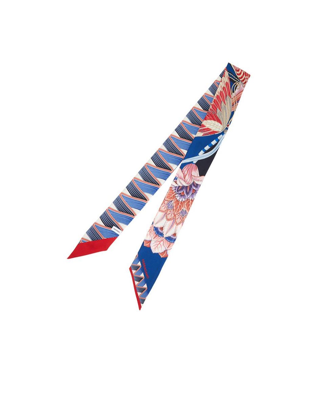Ferragamo Blue Pattern Scarf