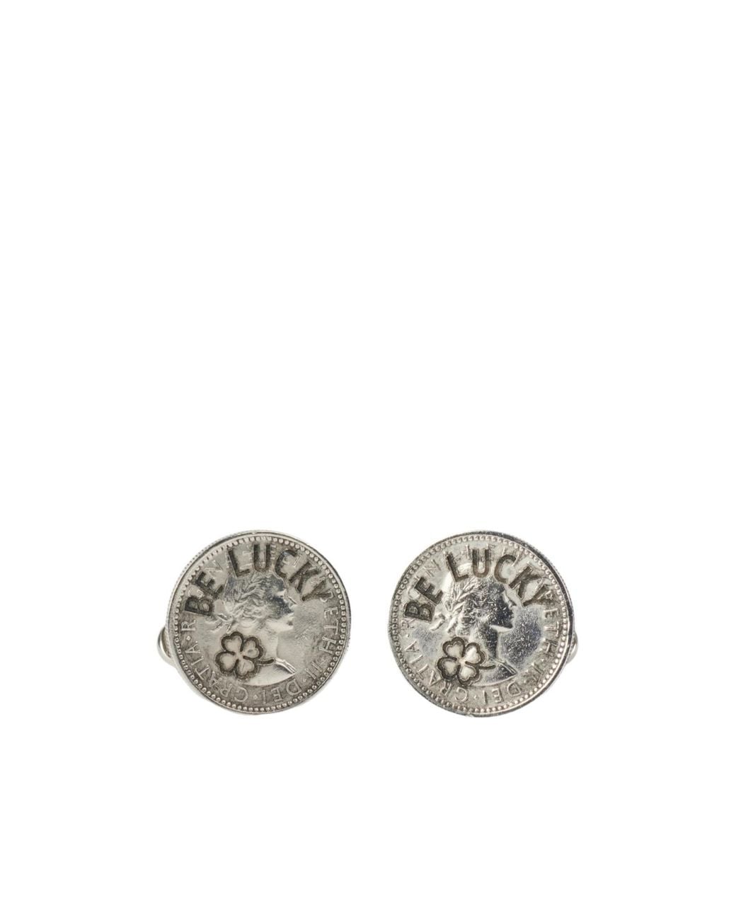 Paul Smith White Coin Motif Cufflinks for men