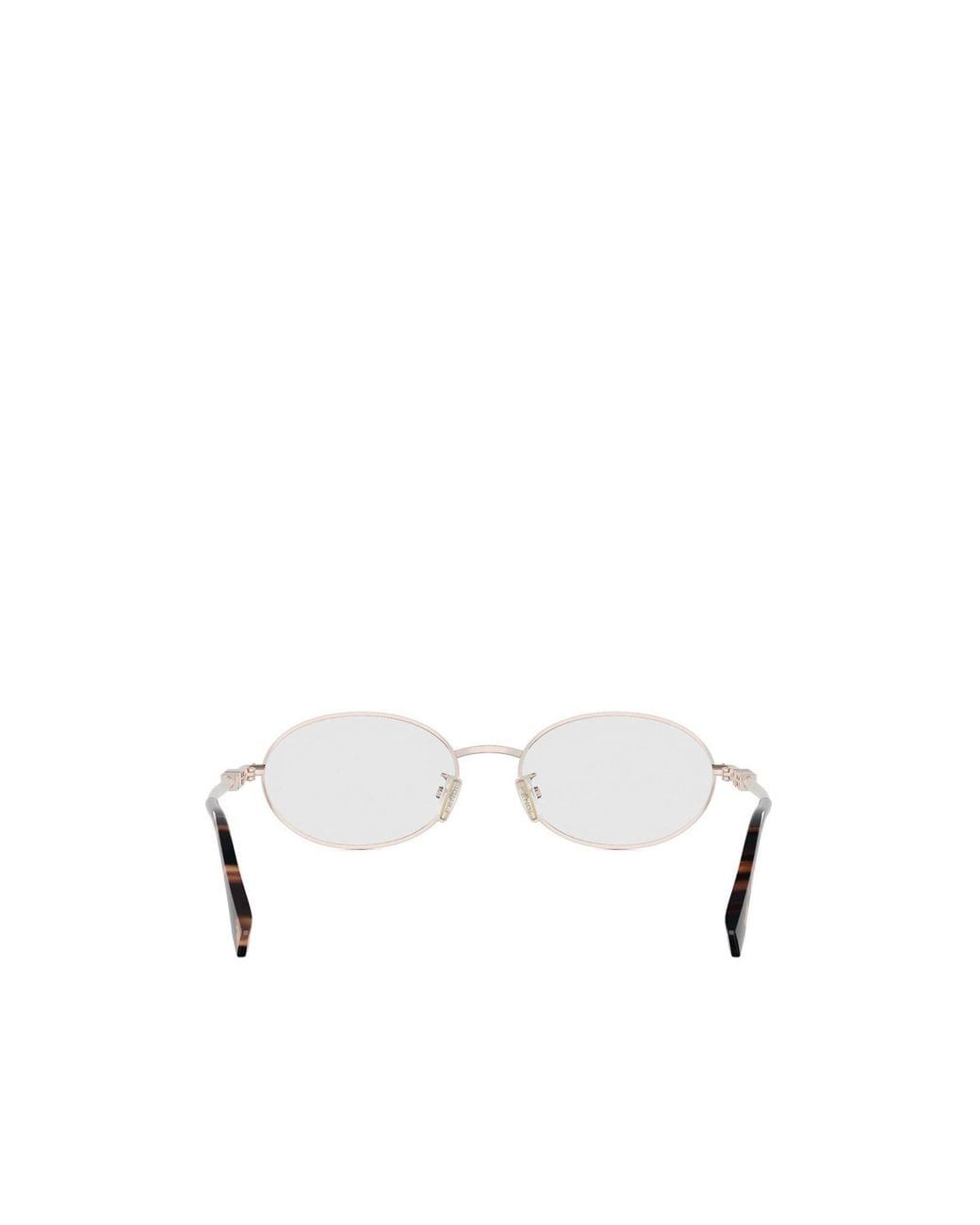 Fendi White Eyewear Oval Frame Glasses