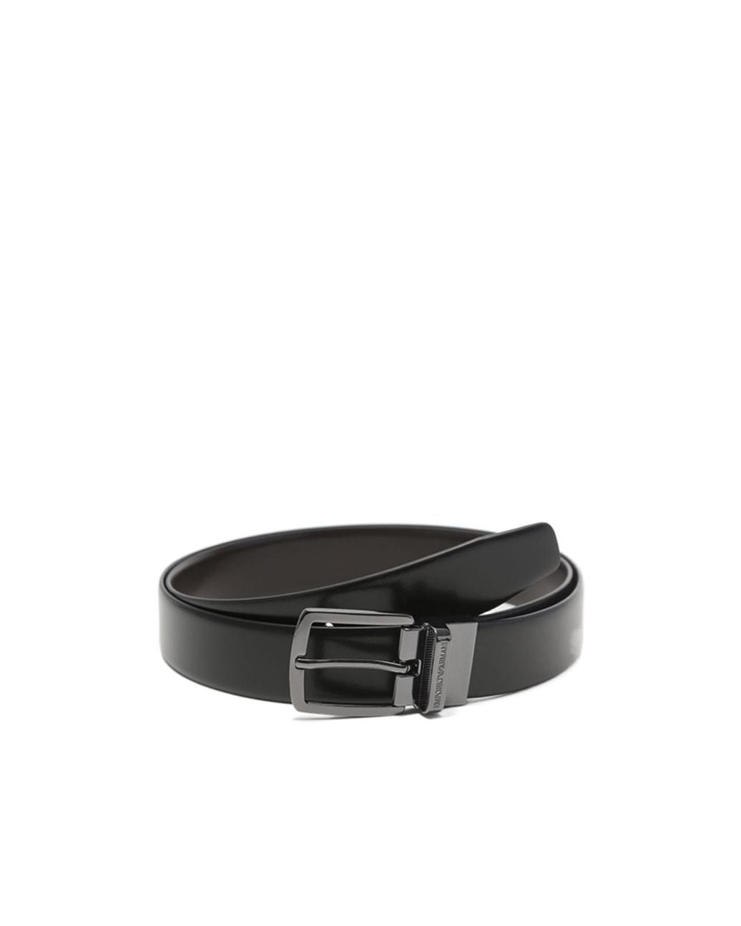 Emporio Armani Multicolor Logo Engraved Buckle Belt for men