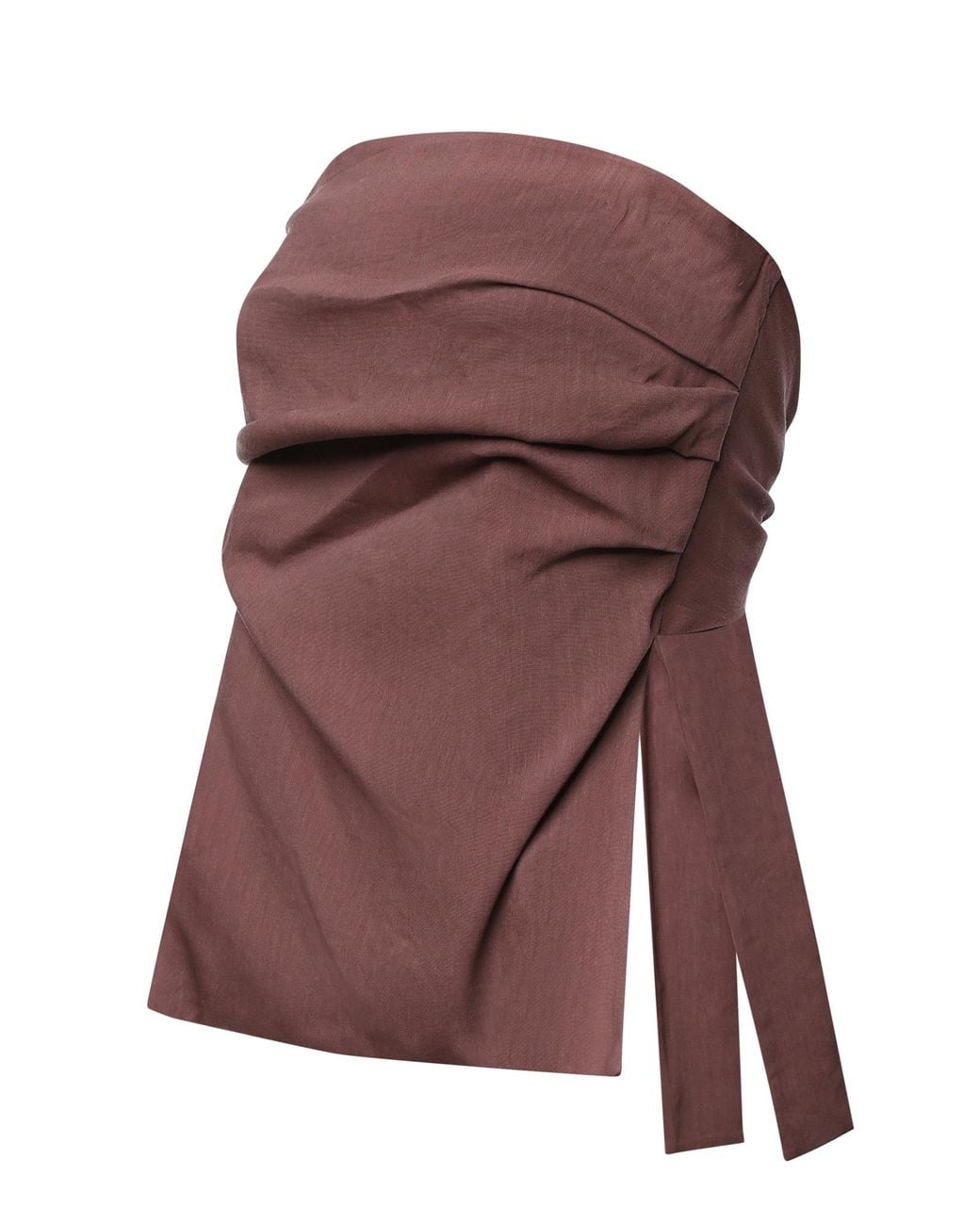 Ottod'Ame Purple Ottod'Ame Draped Strapless Tie-Back Top