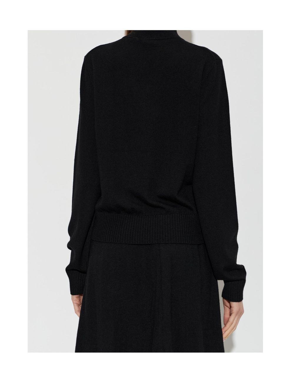 Zimmermann Black Lace Trim Turtleneck Knitted Sweater