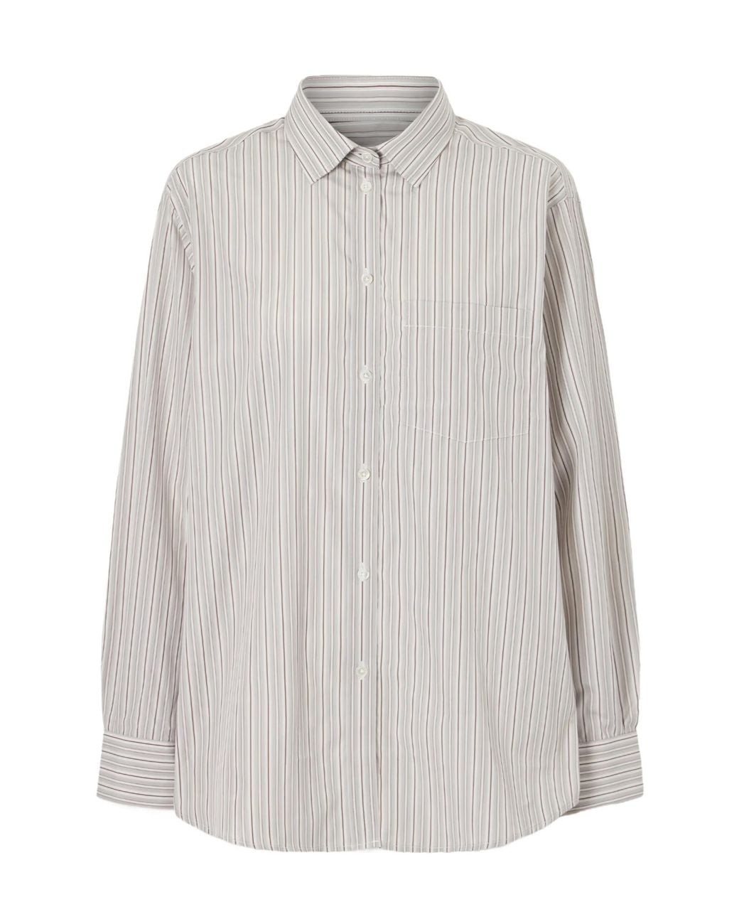 Rohe White Striped Button-Up Shirt