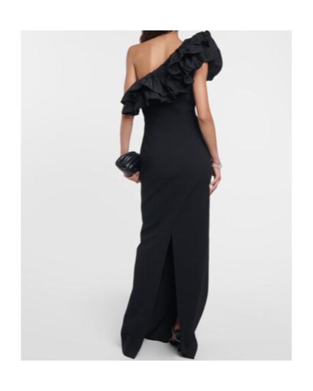 Rebecca Vallance Black Chloe One-Shoulder Gown
